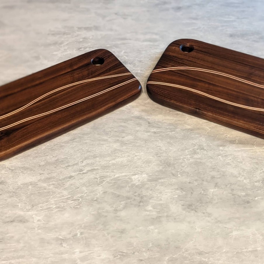 Walnut Striped Charcuterie Board